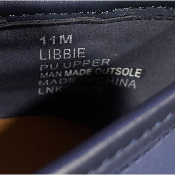 Harborsides Libbie Womens Loafers 11M Blue Black Faux Leather Slip On Shoes - Picture 4 of 9